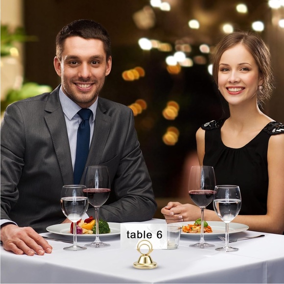 New 24 pcs Table Number Holders, Metal Finish Wire Picture Holders Place Card - Picture 6 of 8